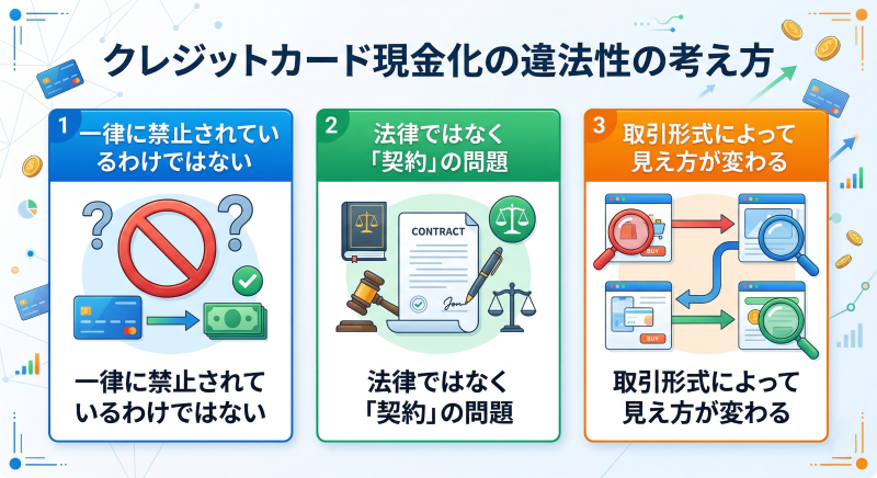 クレジットカード現金化の違法性・リスクについて