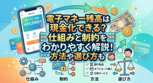 電子マネー残高は現金化できる？仕組みと制約をわかりやすく解説！方法や選び方も