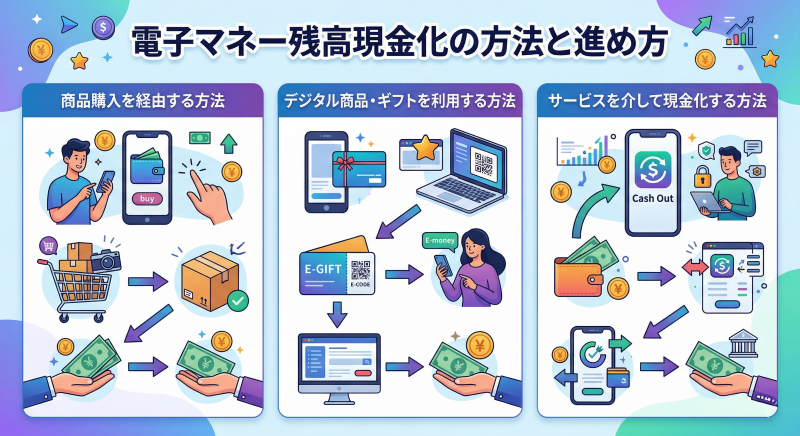 電子マネー現金化の種類