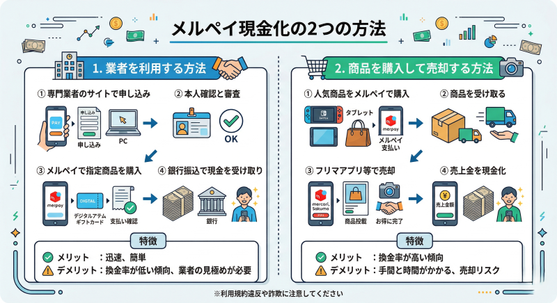 メルペイ現金化の方法
