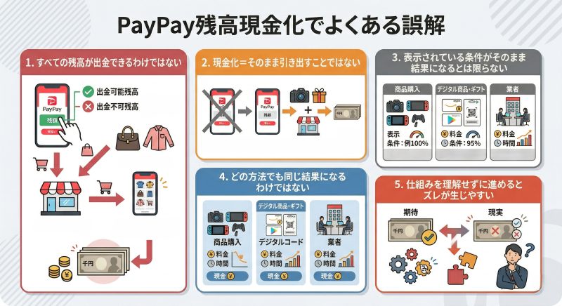 PayPay残高現金化のよくある誤解