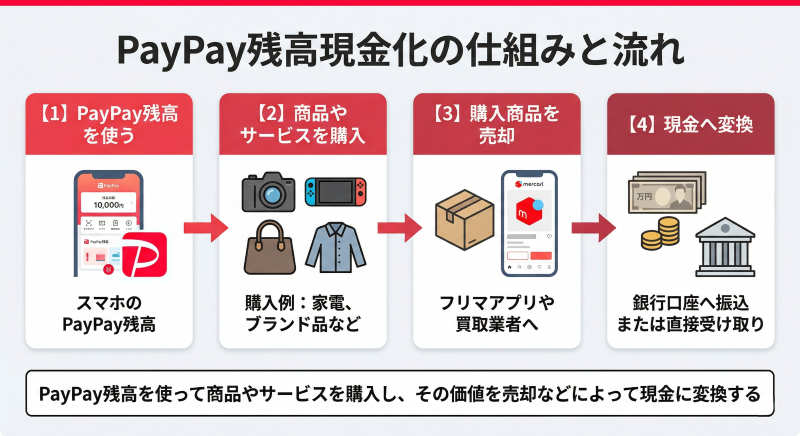 PayPay残高現金化の仕組み