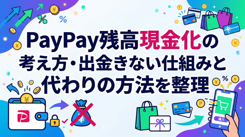 PayPay残高現金化の考え方・出金できない仕組みと代わりの方法を整理