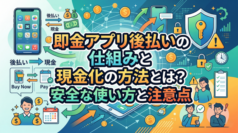 即金アプリ後払いの仕組みと現金化の方法とは？安全な使い方と注意点