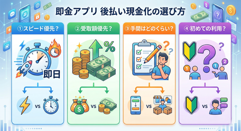即金アプリの選び方