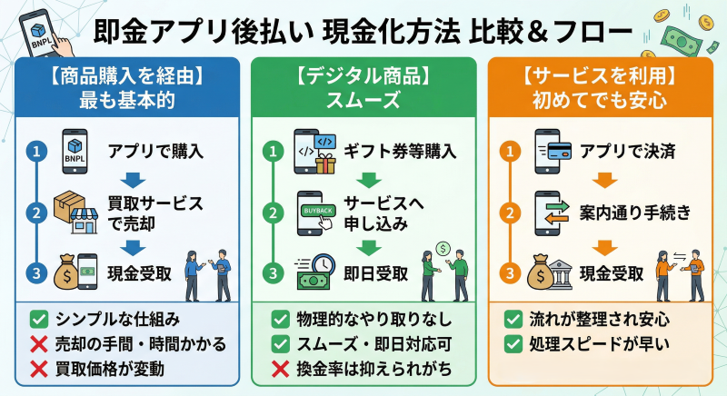 即金アプリ現金化の方法