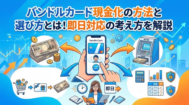 バンドルカード現金化の方法と選び方とは！即日対応の考え方を解説