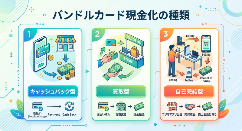 バンドルカード現金化の種類